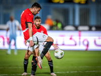 Taher Mohamed of the Egypt team plays during the Africa Cup of Nations Qualifiers match between Egypt and Botswana at 30 June Air Defence St...