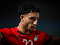 Omar Marmoush of the Egypt team plays during the Africa Cup of Nations Qualifiers match between Egypt and Botswana at 30 June Air Defence St...