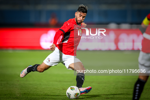 Nasser Maher of the Egypt team plays during the Africa Cup of Nations Qualifiers match between Egypt and Botswana at 30 June Air Defence Sta...