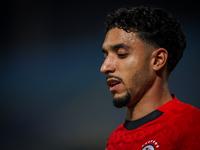 Omar Marmoush of the Egypt team plays during the Africa Cup of Nations Qualifiers match between Egypt and Botswana at 30 June Air Defence St...