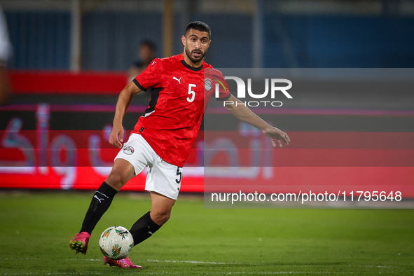 Mohamed Youssef of the Egypt team plays during the Africa Cup of Nations Qualifiers match between Egypt and Botswana at 30 June Air Defence...