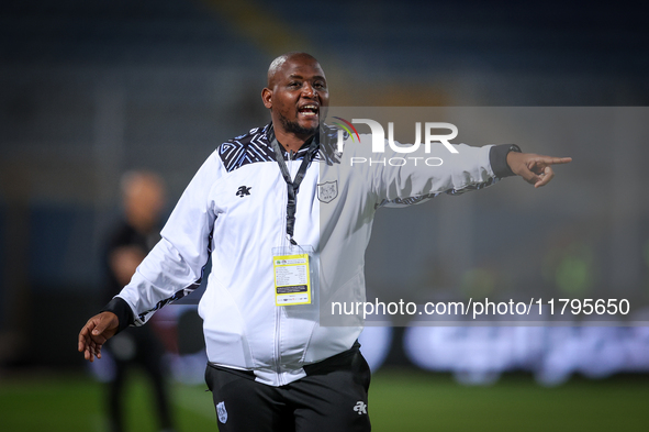 Morena Cuthbert Ramoreboli is the head coach of the Botswana team during the Africa Cup of Nations Qualifiers match between Egypt and Botswa...