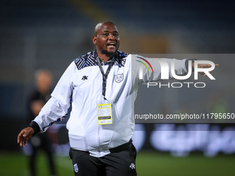 Morena Cuthbert Ramoreboli is the head coach of the Botswana team during the Africa Cup of Nations Qualifiers match between Egypt and Botswa...