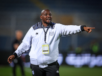 Morena Cuthbert Ramoreboli is the head coach of the Botswana team during the Africa Cup of Nations Qualifiers match between Egypt and Botswa...