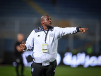 Morena Cuthbert Ramoreboli is the head coach of the Botswana team during the Africa Cup of Nations Qualifiers match between Egypt and Botswa...