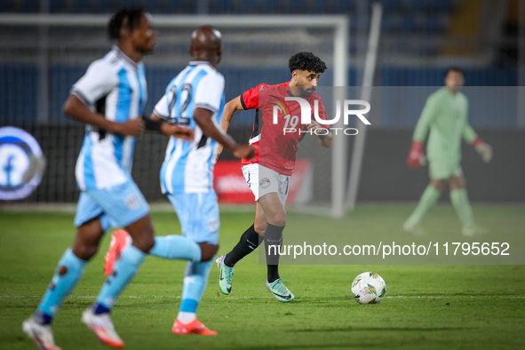 Marwan Attia of the Egypt team plays during the Africa Cup of Nations Qualifiers match between Egypt and Botswana at 30 June Air Defence Sta...