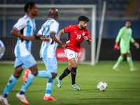 Marwan Attia of the Egypt team plays during the Africa Cup of Nations Qualifiers match between Egypt and Botswana at 30 June Air Defence Sta...