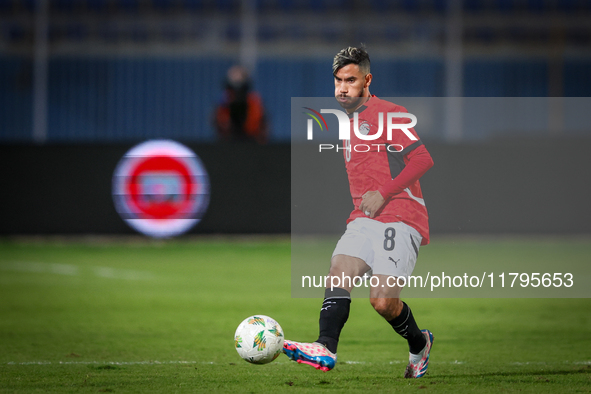 Nasser Maher of the Egypt team plays during the Africa Cup of Nations Qualifiers match between Egypt and Botswana at 30 June Air Defence Sta...