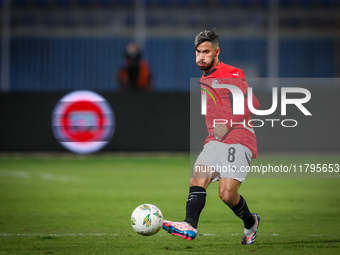 Nasser Maher of the Egypt team plays during the Africa Cup of Nations Qualifiers match between Egypt and Botswana at 30 June Air Defence Sta...