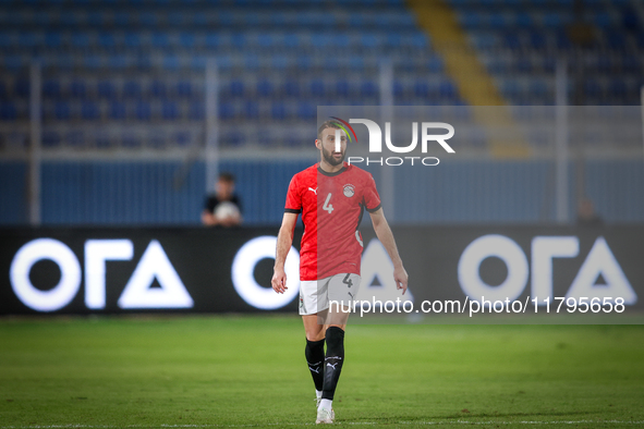 Omar Kamal of the Egypt team plays during the Africa Cup of Nations Qualifiers match between Egypt and Botswana at 30 June Air Defence Stadi...