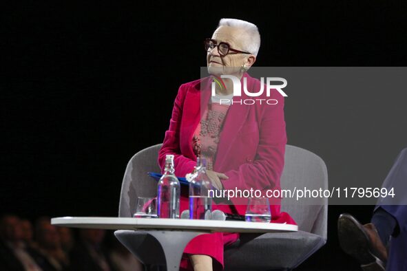 French Delegate Minister for Rural Affairs, Trade and Crafts Francoise Gatel participates in the 106th session of the Congress of Mayors org...