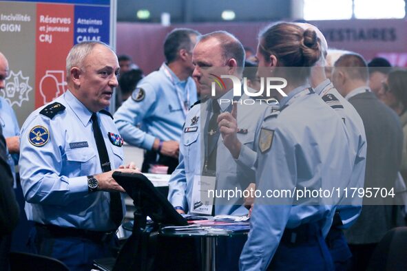 Army General Hubert Bonneau, chief of France's Gendarmerie Nationale, participates in the 106th session of the Congress of Mayors organized...