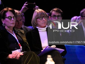 French Minister for Housing and Urban Renewal Valerie Letard (right) and CEO of the Nexity real estate group Veronique Bedague (left) partic...