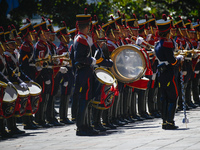 The Granederos welcome the Italian Prime Minister Giorgia Meloni to the Casa Rosada in Buenos Aires, Argentina, on November 20, 2024 (