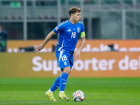 Nicolo' Barella of Italy during the UEFA Nations League 2024/25 League A Group 2 match between Italy and France at Stadio Giuseppe Meazza on...