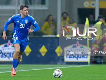 Andrea Cambiaso of Italy during the UEFA Nations League 2024/25 League A Group 2 match between Italy and France at Stadio Giuseppe Meazza on...