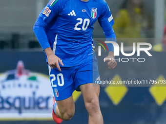 Andrea Cambiaso of Italy during the UEFA Nations League 2024/25 League A Group 2 match between Italy and France at Stadio Giuseppe Meazza on...