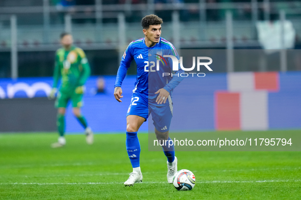 Giovanni Di Lorenzo of Italy during the UEFA Nations League 2024/25 League A Group 2 match between Italy and France at Stadio Giuseppe Meazz...