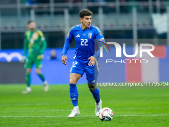 Giovanni Di Lorenzo of Italy during the UEFA Nations League 2024/25 League A Group 2 match between Italy and France at Stadio Giuseppe Meazz...