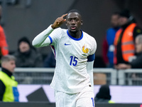 Ibrahima Konate' of France gestures during the UEFA Nations League 2024/25 League A Group 2 match between Italy and France at Stadio Giusepp...