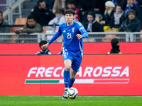 Alessandro Bastoni of Italy during the UEFA Nations League 2024/25 League A Group 2 match between Italy and France at Stadio Giuseppe Meazza...