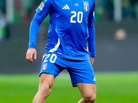 Andrea Cambiaso of Italy during the UEFA Nations League 2024/25 League A Group 2 match between Italy and France at Stadio Giuseppe Meazza on...