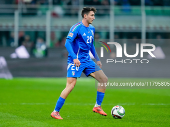 Andrea Cambiaso of Italy during the UEFA Nations League 2024/25 League A Group 2 match between Italy and France at Stadio Giuseppe Meazza on...