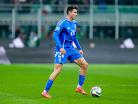 Andrea Cambiaso of Italy during the UEFA Nations League 2024/25 League A Group 2 match between Italy and France at Stadio Giuseppe Meazza on...