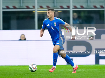 Alessandro Buongiorno of Italy during the UEFA Nations League 2024/25 League A Group 2 match between Italy and France at Stadio Giuseppe Mea...