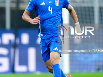 Alessandro Buongiorno of Italy during the UEFA Nations League 2024/25 League A Group 2 match between Italy and France at Stadio Giuseppe Mea...