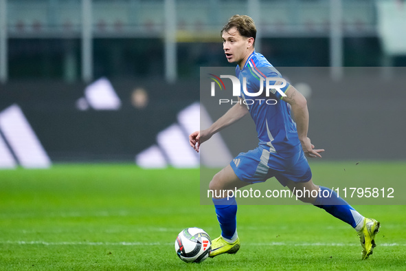 Nicolo' Barella of Italy during the UEFA Nations League 2024/25 League A Group 2 match between Italy and France at Stadio Giuseppe Meazza on...