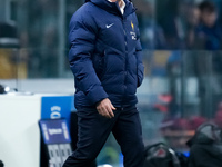 Didier Deschamps head coach of France yells during the UEFA Nations League 2024/25 League A Group 2 match between Italy and France at Stadio...