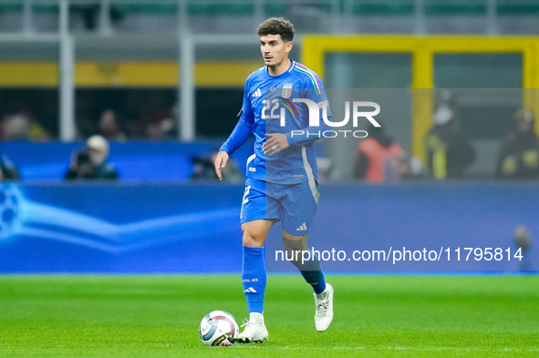 Giovanni Di Lorenzo of Italy during the UEFA Nations League 2024/25 League A Group 2 match between Italy and France at Stadio Giuseppe Meazz...