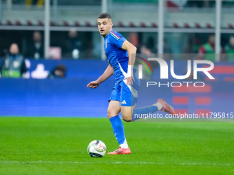 Alessandro Buongiorno of Italy during the UEFA Nations League 2024/25 League A Group 2 match between Italy and France at Stadio Giuseppe Mea...