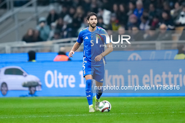 Manuel Locatelli of Italy during the UEFA Nations League 2024/25 League A Group 2 match between Italy and France at Stadio Giuseppe Meazza o...