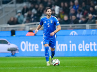 Manuel Locatelli of Italy during the UEFA Nations League 2024/25 League A Group 2 match between Italy and France at Stadio Giuseppe Meazza o...