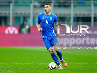 Alessandro Buongiorno of Italy during the UEFA Nations League 2024/25 League A Group 2 match between Italy and France at Stadio Giuseppe Mea...