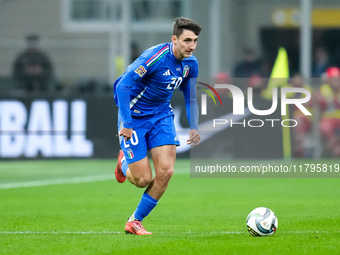 Andrea Cambiaso of Italy during the UEFA Nations League 2024/25 League A Group 2 match between Italy and France at Stadio Giuseppe Meazza on...