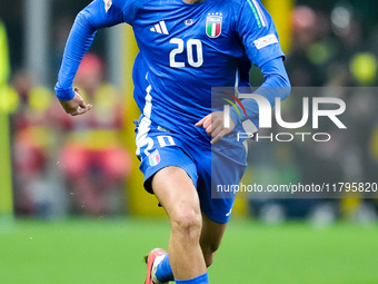 Andrea Cambiaso of Italy during the UEFA Nations League 2024/25 League A Group 2 match between Italy and France at Stadio Giuseppe Meazza on...