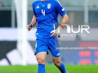 Alessandro Buongiorno of Italy during the UEFA Nations League 2024/25 League A Group 2 match between Italy and France at Stadio Giuseppe Mea...