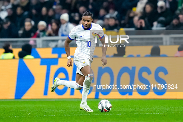 Christopher Nkunku of France during the UEFA Nations League 2024/25 League A Group 2 match between Italy and France at Stadio Giuseppe Meazz...