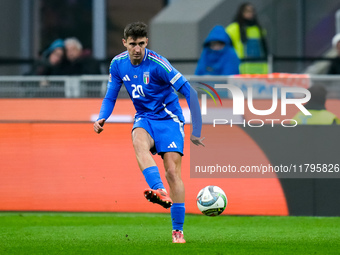 Andrea Cambiaso of Italy during the UEFA Nations League 2024/25 League A Group 2 match between Italy and France at Stadio Giuseppe Meazza on...