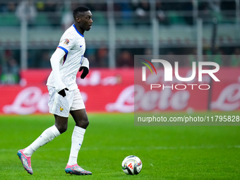 Randal Kolo Muani of France during the UEFA Nations League 2024/25 League A Group 2 match between Italy and France at Stadio Giuseppe Meazza...