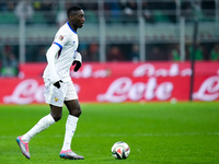 Randal Kolo Muani of France during the UEFA Nations League 2024/25 League A Group 2 match between Italy and France at Stadio Giuseppe Meazza...