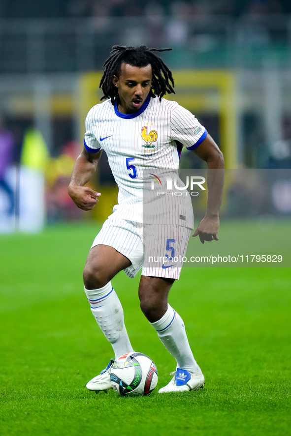 Jules Kounde' of France during the UEFA Nations League 2024/25 League A Group 2 match between Italy and France at Stadio Giuseppe Meazza on...