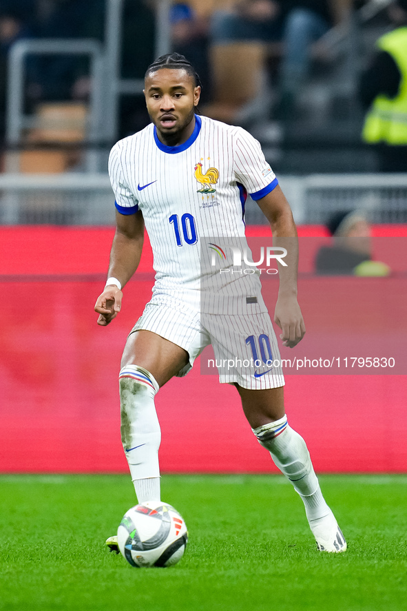 Christopher Nkunku of France during the UEFA Nations League 2024/25 League A Group 2 match between Italy and France at Stadio Giuseppe Meazz...