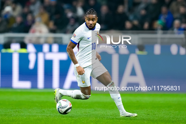 Christopher Nkunku of France during the UEFA Nations League 2024/25 League A Group 2 match between Italy and France at Stadio Giuseppe Meazz...