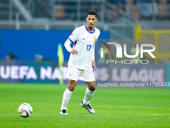 William Saliba of France during the UEFA Nations League 2024/25 League A Group 2 match between Italy and France at Stadio Giuseppe Meazza on...