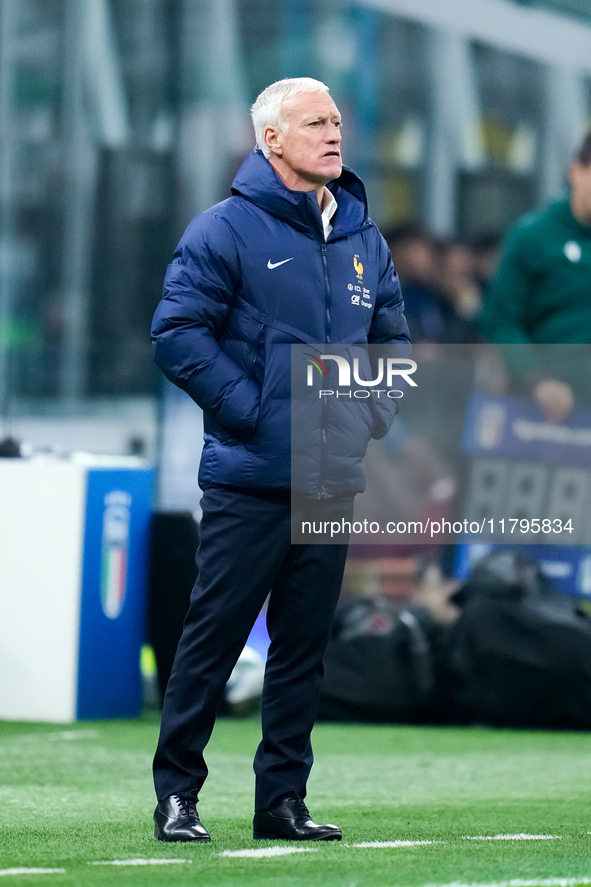 Didier Deschamps head coach of France looks on during the UEFA Nations League 2024/25 League A Group 2 match between Italy and France at Sta...