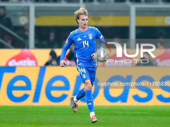 Nicolo' Rovella of Italy during the UEFA Nations League 2024/25 League A Group 2 match between Italy and France at Stadio Giuseppe Meazza on...